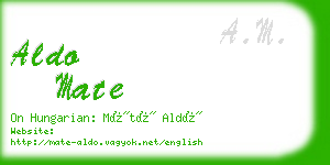 aldo mate business card